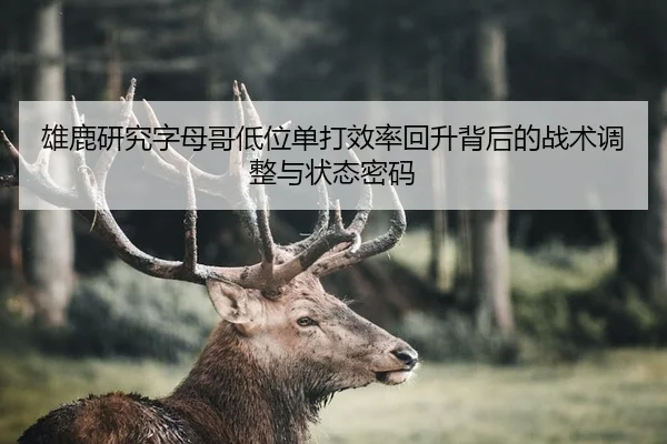 雄鹿研究字母哥低位单打效率回升背后的战术调整与状态密码